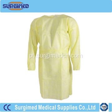 Vestido de isolamento descartável cirúrgico hospitalar